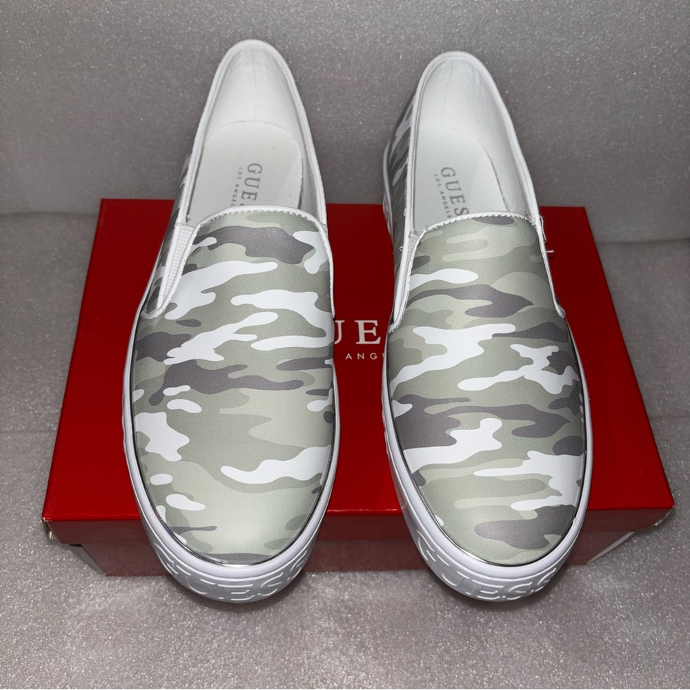 NIB Guess Camo Slip-Ons